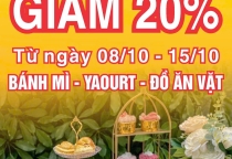 Chương trình giảm giá 20% ngày khai trương